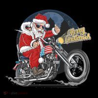 Cool American Flag Motorcycle Santa Claus Coffee Mug thumb 5