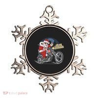 Cool American Flag Motorcycle Santa Claus Ornament thumb 0