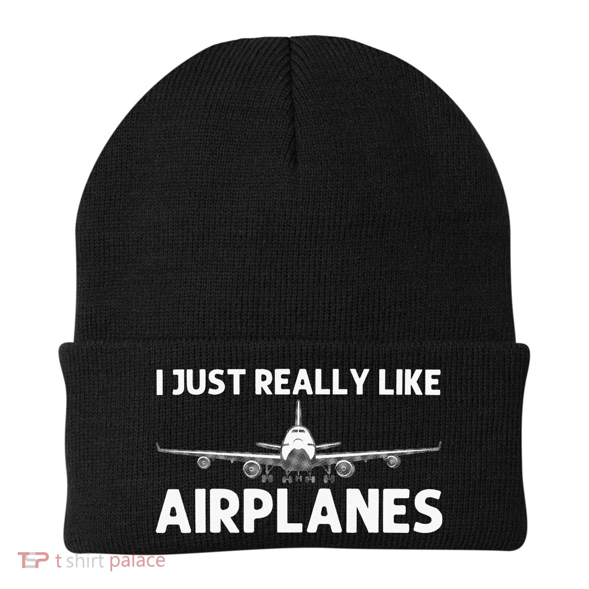 Cool Airplane For Aviation Plane Airplane Pilot Beanie