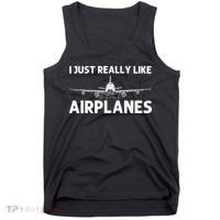 Cool Airplane For Aviation Plane Airplane Pilot Tank Top thumb 0