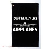 Cool Airplane For Aviation Plane Airplane Pilot Golf Towel thumb 0