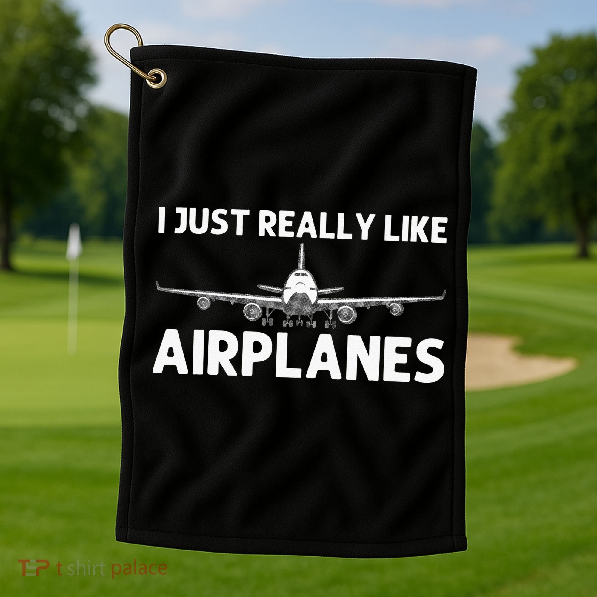 Cool Airplane For Aviation Plane Airplane Pilot Golf Towel