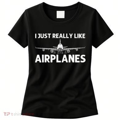 Cool Airplane For Aviation Plane Airplane Pilot Women's T-Shirt