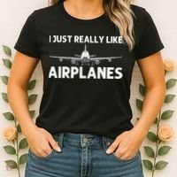 Cool Airplane For Aviation Plane Airplane Pilot Women's T-Shirt thumb 2