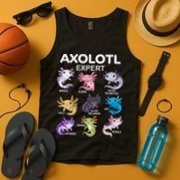 Cute Axolotl For & Or  - Axolotl Tank Top thumb 4