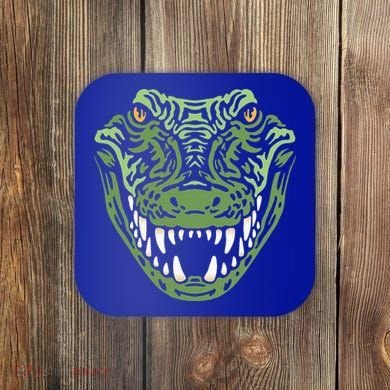 Crocodile Alligator Face Crocodiles Gator Coaster