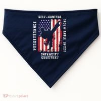 Cool American Flag Taekwondo Gift | Tae Kwon Do Martial Arts USA-Made Doggie Bandana thumb 0