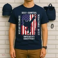 Cool American Flag Taekwondo Gift | Tae Kwon Do Martial Arts T-Shirt thumb 6