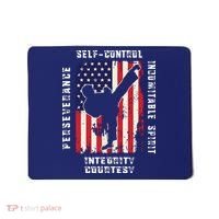 Cool American Flag Taekwondo Gift | Tae Kwon Do Martial Arts Mousepad thumb 0