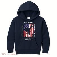 Cool American Flag Taekwondo Gift | Tae Kwon Do Martial Arts Kids Hoodie thumb 0