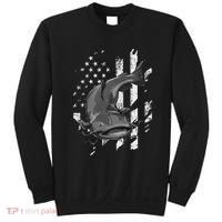Catfishing American Flag Catfish Angler Fisherman Sweatshirt thumb 0