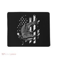 Catfishing American Flag Catfish Angler Fisherman Mousepad thumb 0
