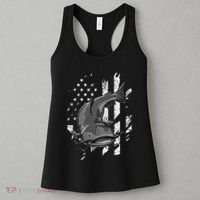 Catfishing American Flag Catfish Angler Fisherman Women's Tank Top thumb 3