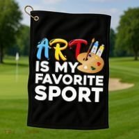 Cool Art For Wo Artist Painter Art Teacher Painting Golf Towel thumb 1