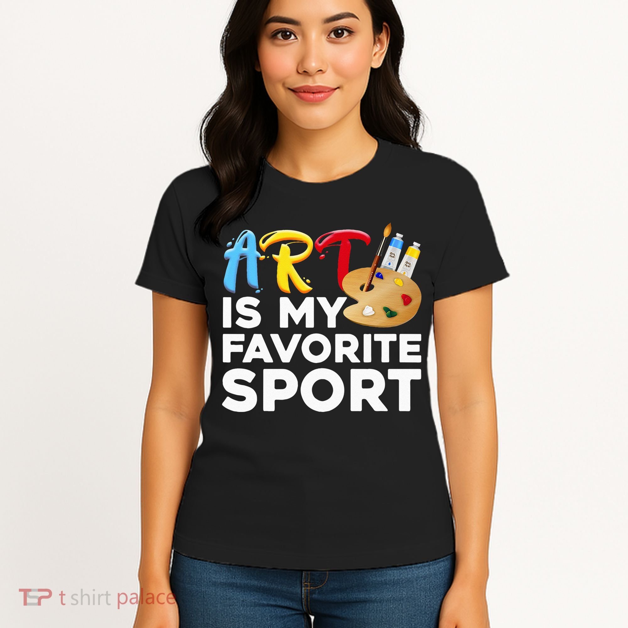 Cool Art For Wo Artist Painter Art Teacher Painting Women's T-Shirt