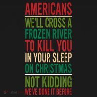 Cross A Frozen River To Kill You In Your Sleep On Christmas USA-Made Doggie Bandana thumb 2