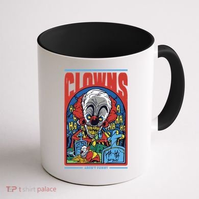 Clowns Aren't Funny Horror Coffee Mug back