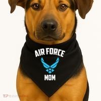 Cool Air Force Mom Best Proud Military Veteran USA-Made Doggie Bandana thumb 1