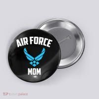 Cool Air Force Mom Best Proud Military Veteran Button thumb 0