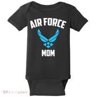 Cool Air Force Mom Best Proud Military Veteran Baby Bodysuit thumb 0