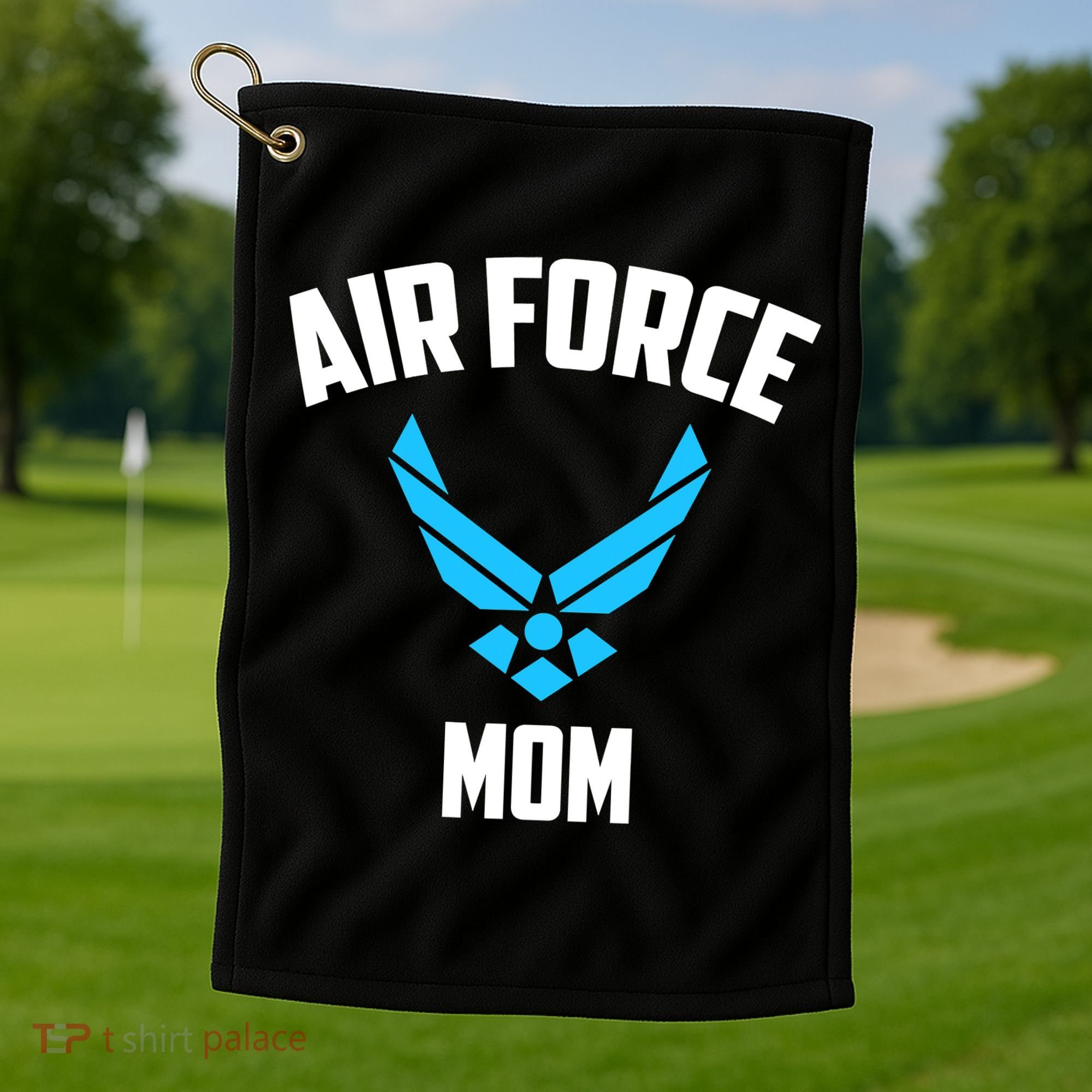 Cool Air Force Mom Best Proud Military Veteran Golf Towel