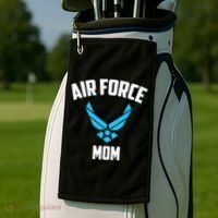 Cool Air Force Mom Best Proud Military Veteran Golf Towel thumb 2