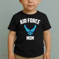 Cool Air Force Mom Best Proud Military Veteran Toddler T-Shirt thumb 2