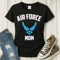 Cool Air Force Mom Best Proud Military Veteran Women's T-Shirt thumb 3