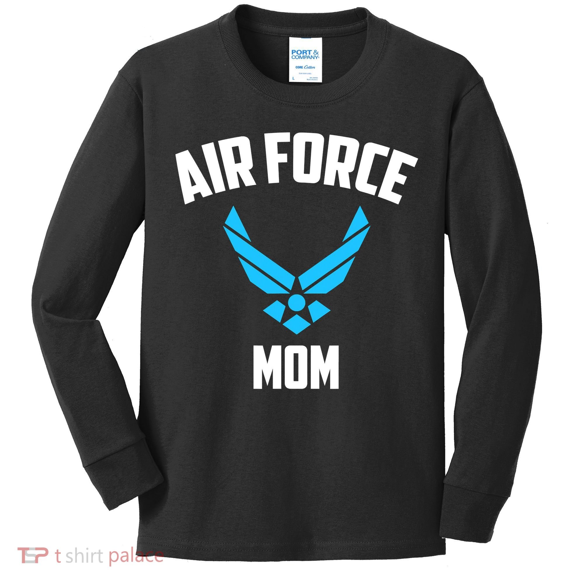 Cool Air Force Mom Best Proud Military Veteran Kids Long Sleeve Shirt