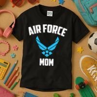 Cool Air Force Mom Best Proud Military Veteran Kids T-Shirt thumb 3
