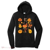 Cute Autumn Fall Pumpkins Ribbons Bows Women's Hoodie thumb 0