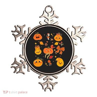 Cute Autumn Fall Pumpkins Ribbons Bows Ornament