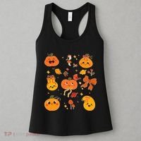 Cute Autumn Fall Pumpkins Ribbons Bows Women's Tank Top thumb 3