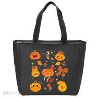 Cute Autumn Fall Pumpkins Ribbons Bows Tote Bag thumb 0