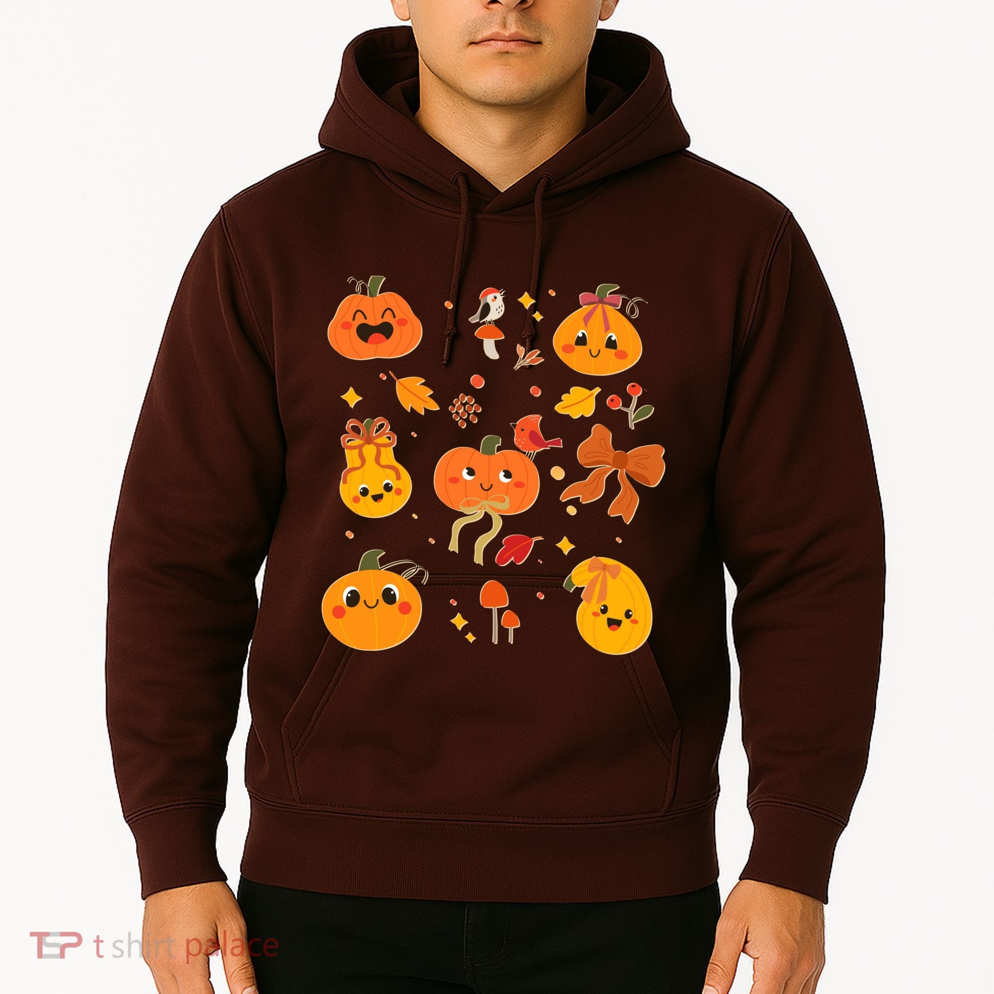 Cute Autumn Fall Pumpkins Ribbons Bows Hoodie