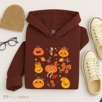 Cute Autumn Fall Pumpkins Ribbons Bows Hoodie thumb 4