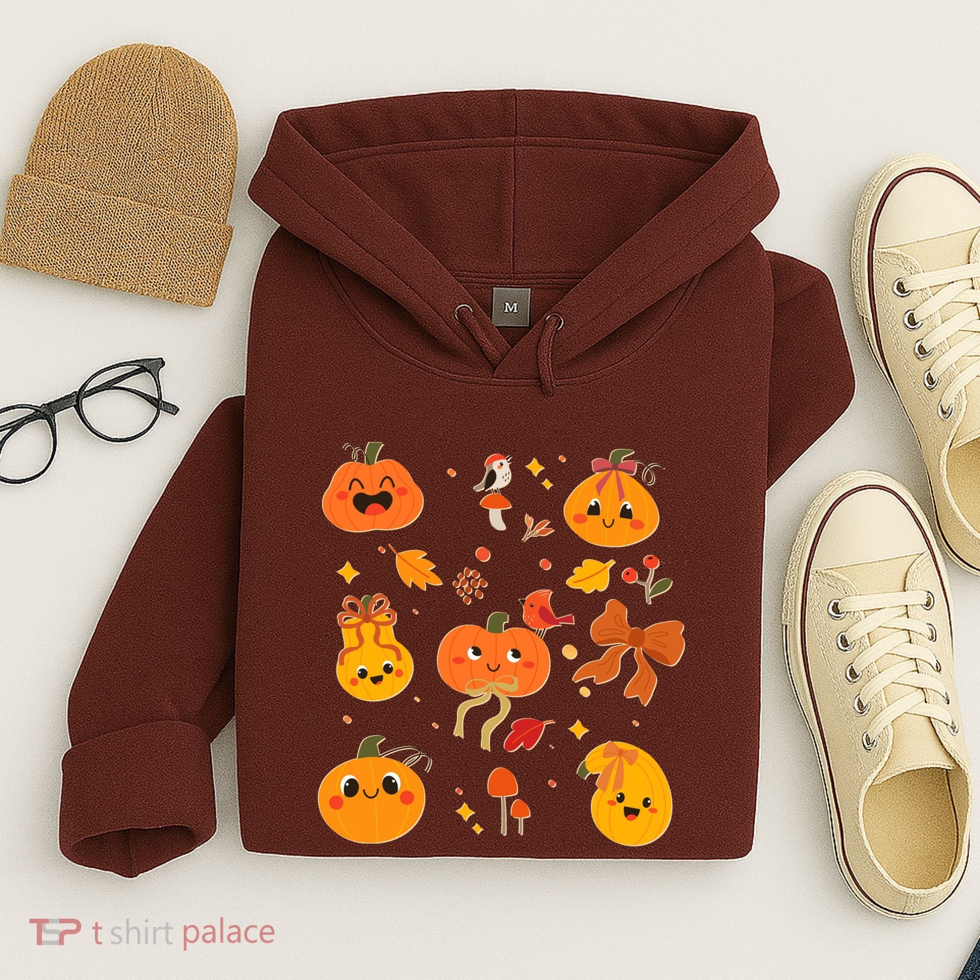 Cute Autumn Fall Pumpkins Ribbons Bows Hoodie