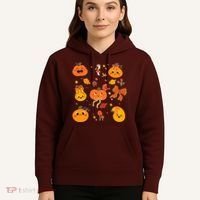 Cute Autumn Fall Pumpkins Ribbons Bows Hoodie thumb 5