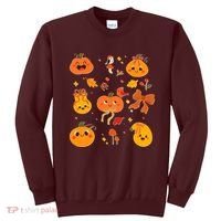 Cute Autumn Fall Pumpkins Ribbons Bows Sweatshirt thumb 0