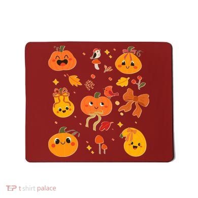 Cute Autumn Fall Pumpkins Ribbons Bows Mousepad