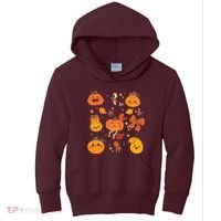 Cute Autumn Fall Pumpkins Ribbons Bows Kids Hoodie thumb 0