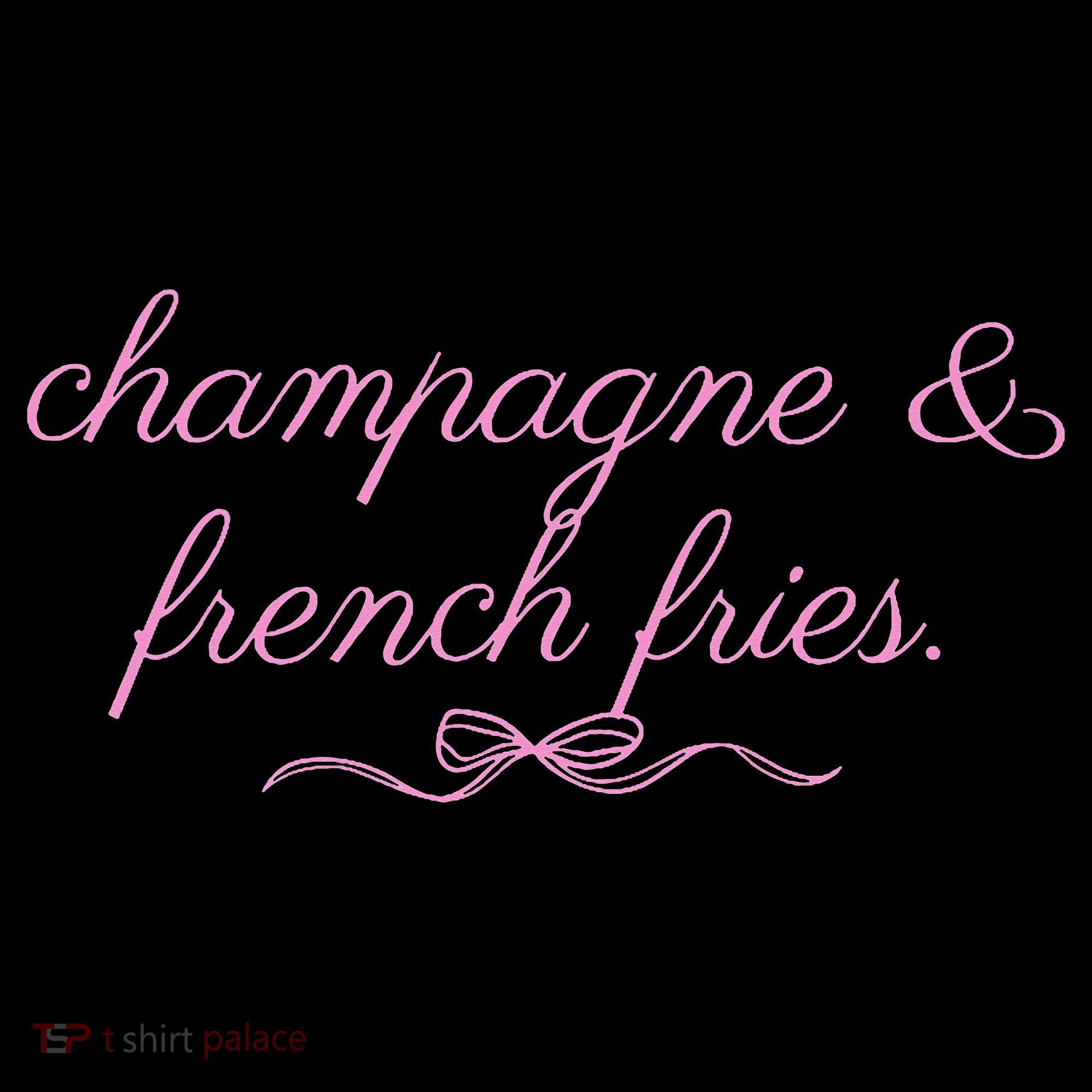 Champagne And French Fries Coquette Bow Coffee Mug