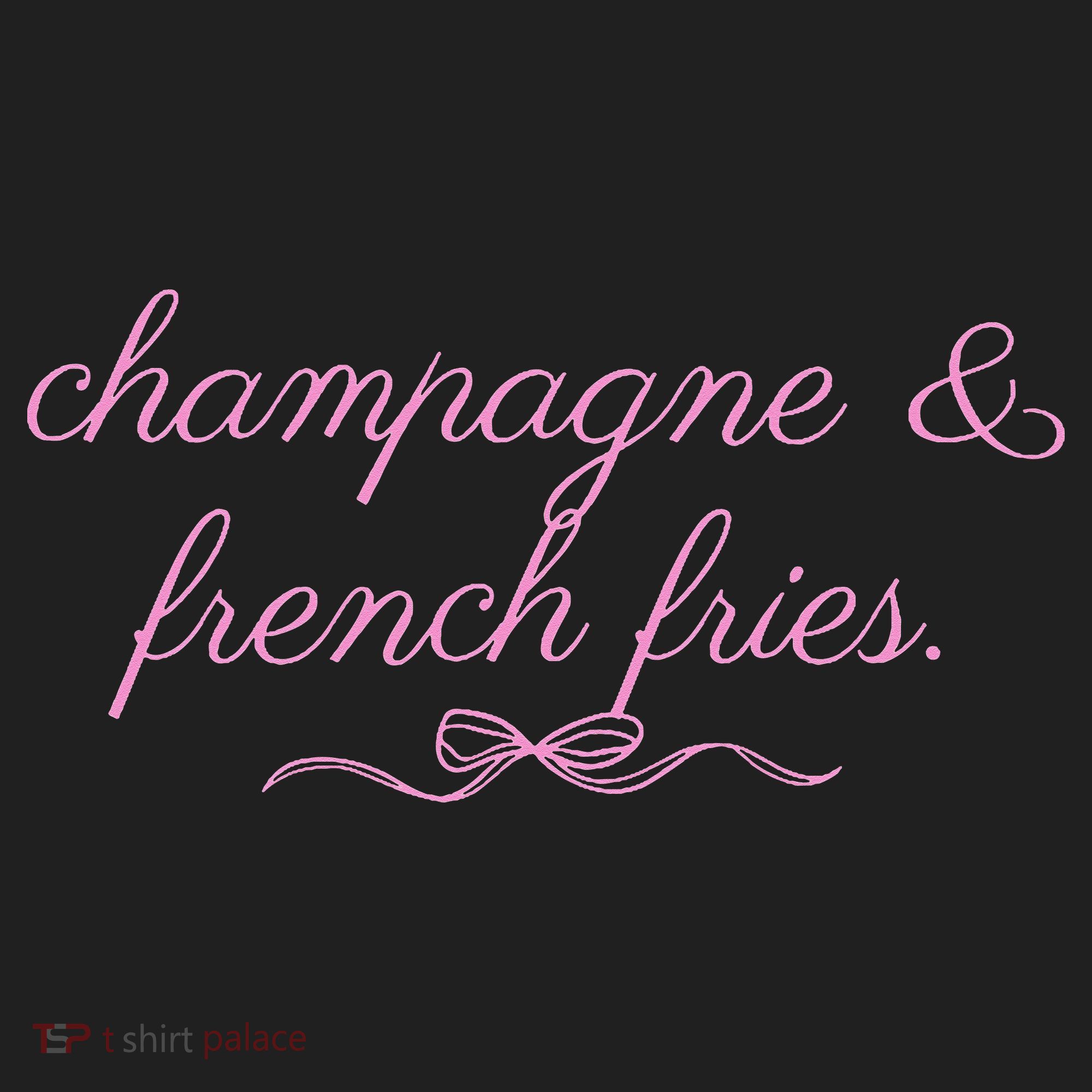 Champagne And French Fries Coquette Bow Beanie
