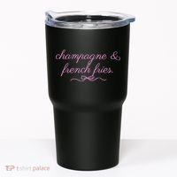 Champagne And French Fries Coquette Bow Tumbler thumb 0