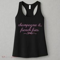 Champagne And French Fries Coquette Bow Women's Tank Top thumb 3