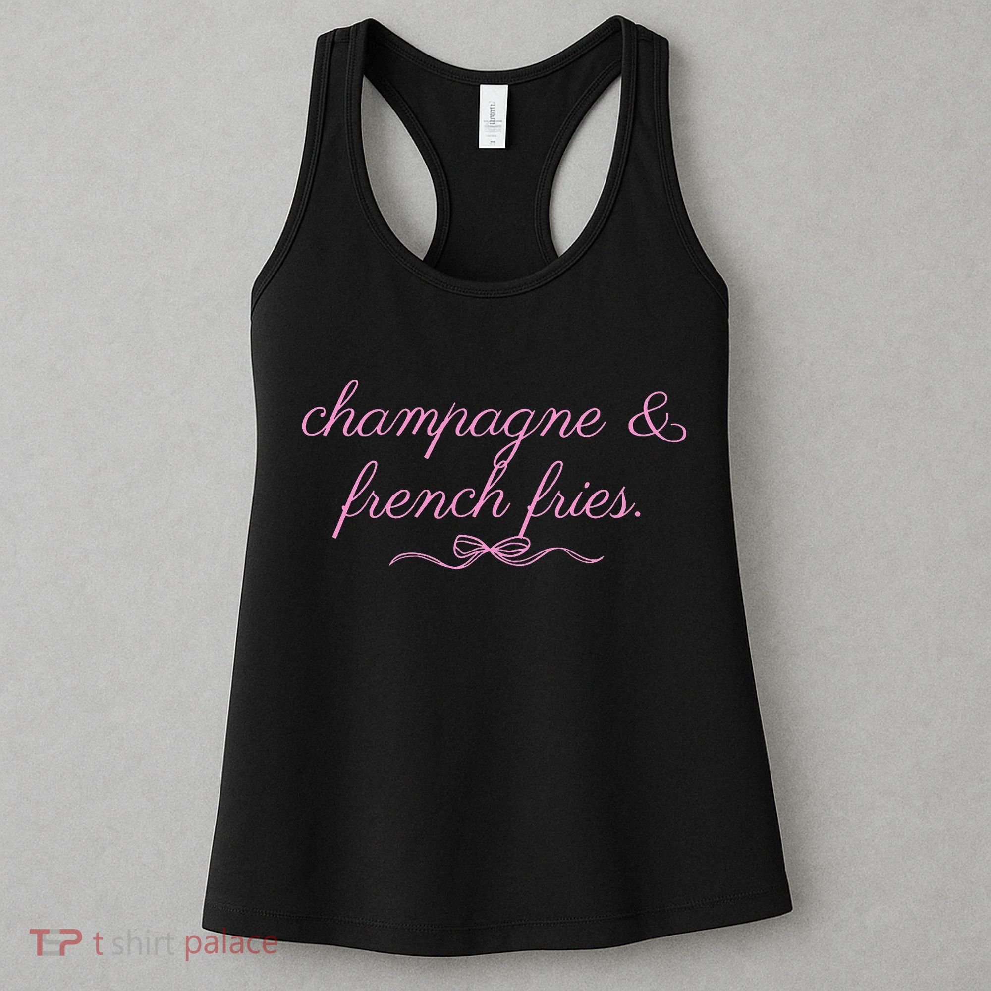 Champagne And French Fries Coquette Bow Women's Tank Top