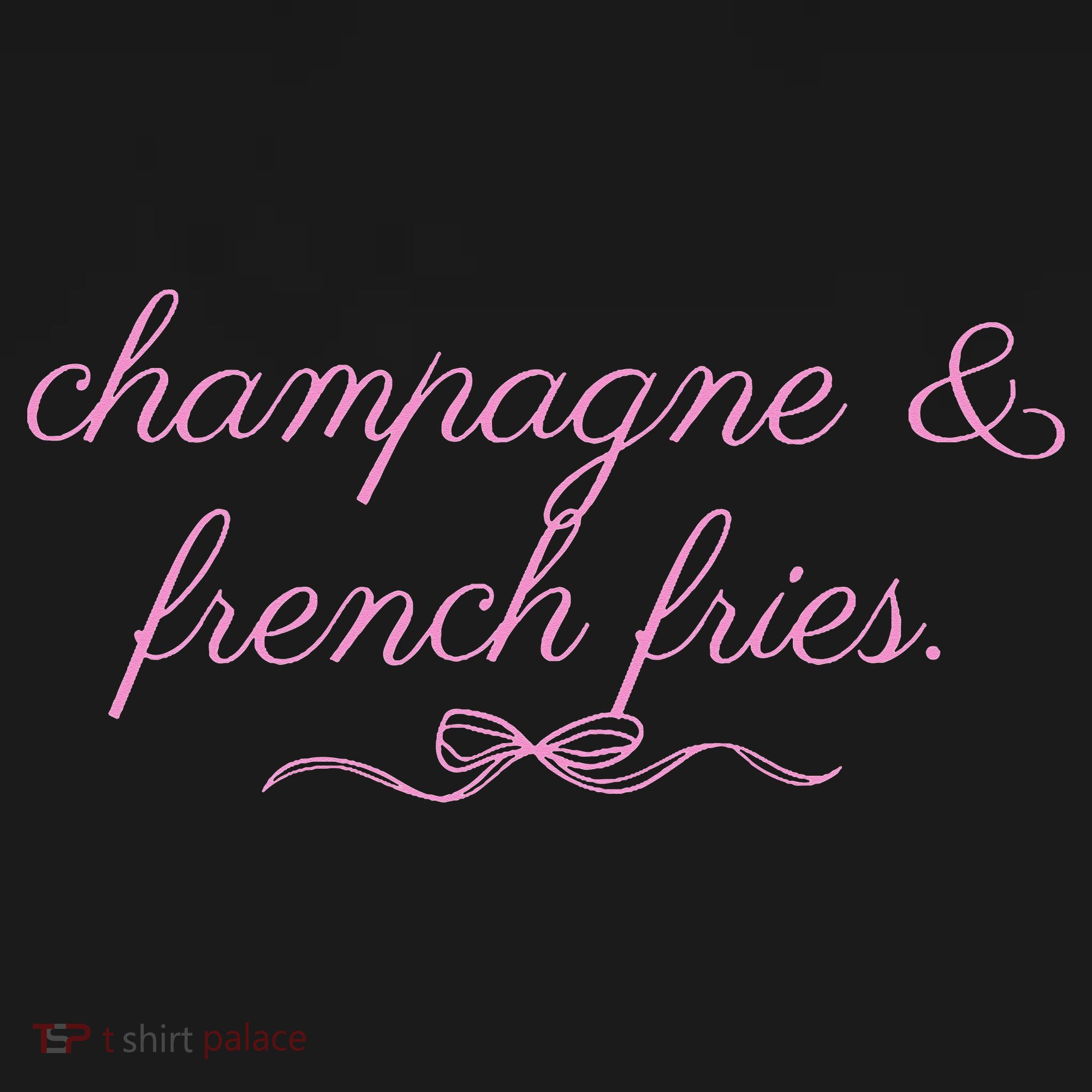 Champagne And French Fries Coquette Bow Women's Tank Top