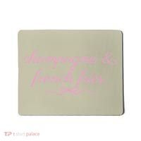 Champagne And French Fries Coquette Bow Mousepad thumb 0