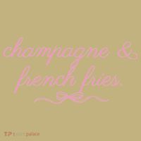 Champagne And French Fries Coquette Bow Mousepad thumb 1
