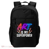 Cool Art For Art Teacher Artist Painter Superpower Backpack thumb 0